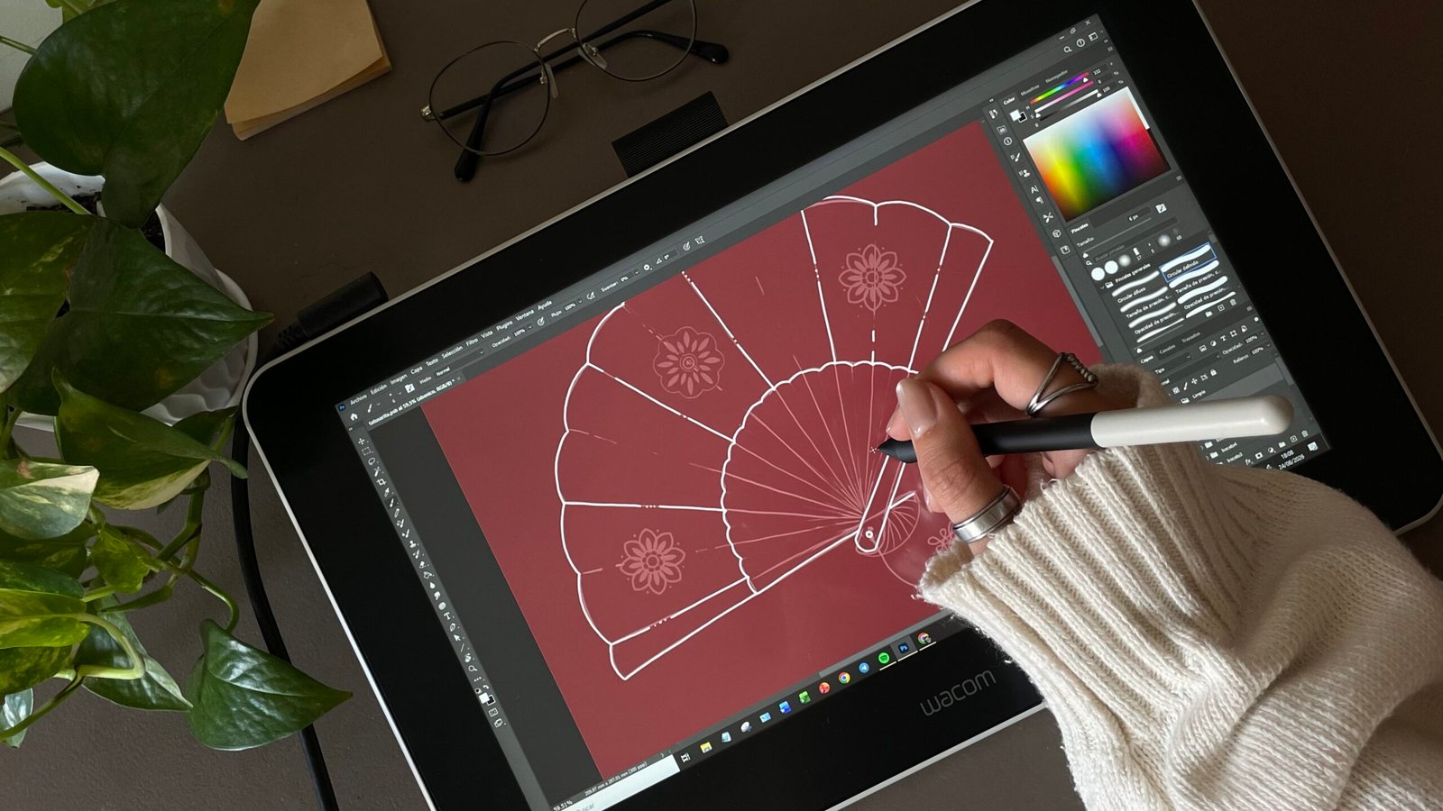 Detalle ilustrando